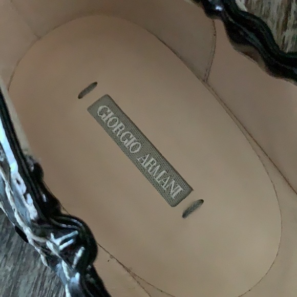 Giorgio ARMANI Black Patent Leather Ballerina Flat - Picture 7 of 13